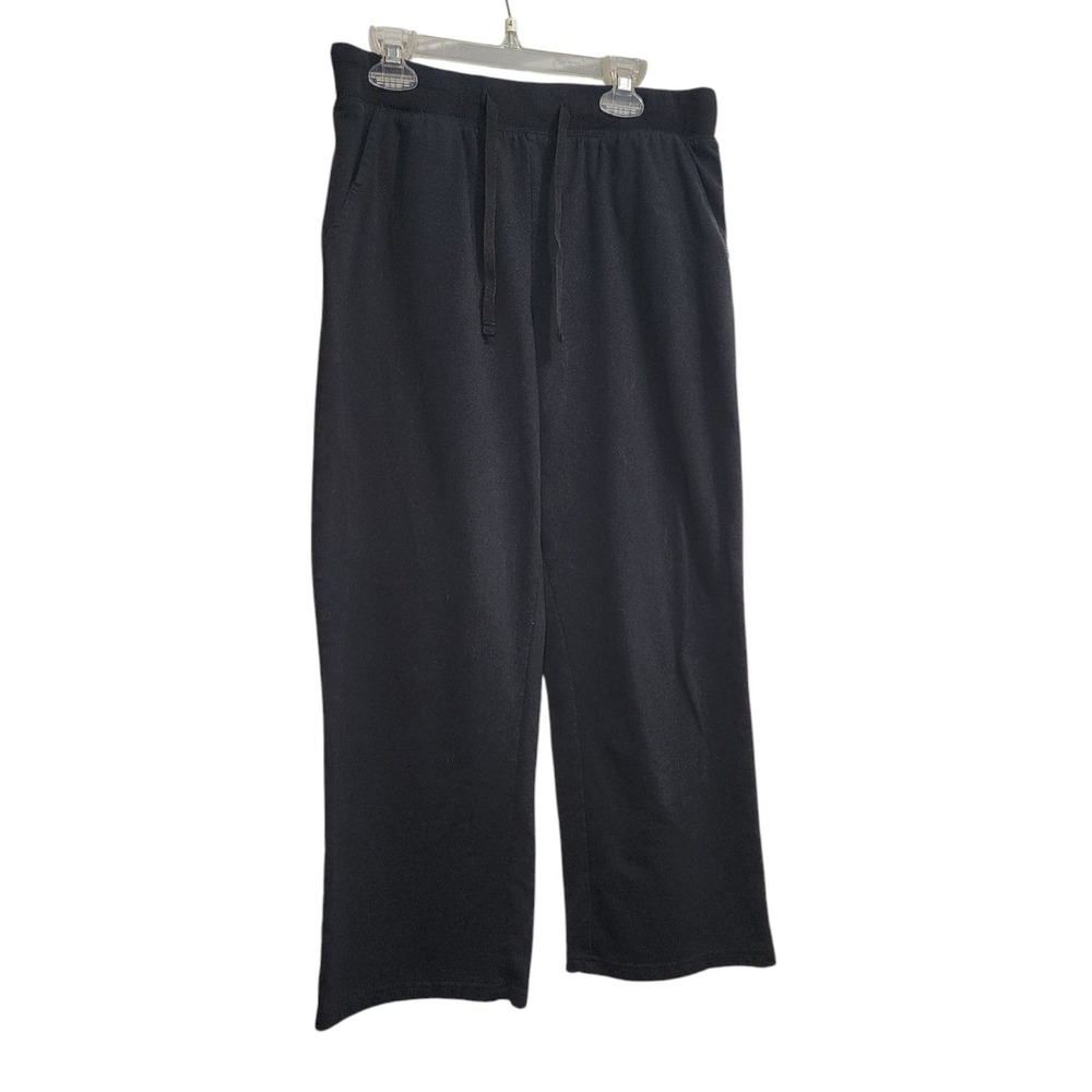 Black Lounge Pants Wide Leg Comfy Drawstring Casual Womens Size‎ Unknown